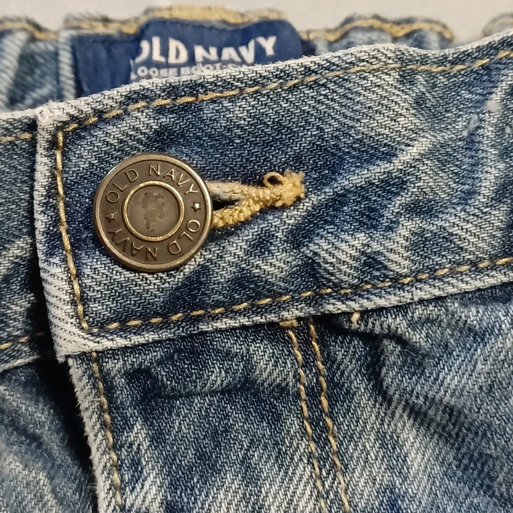 Old Navy Boys Didley Bootcut Jeans Light‎ Wash Adjustable Waist Size 18 Regular